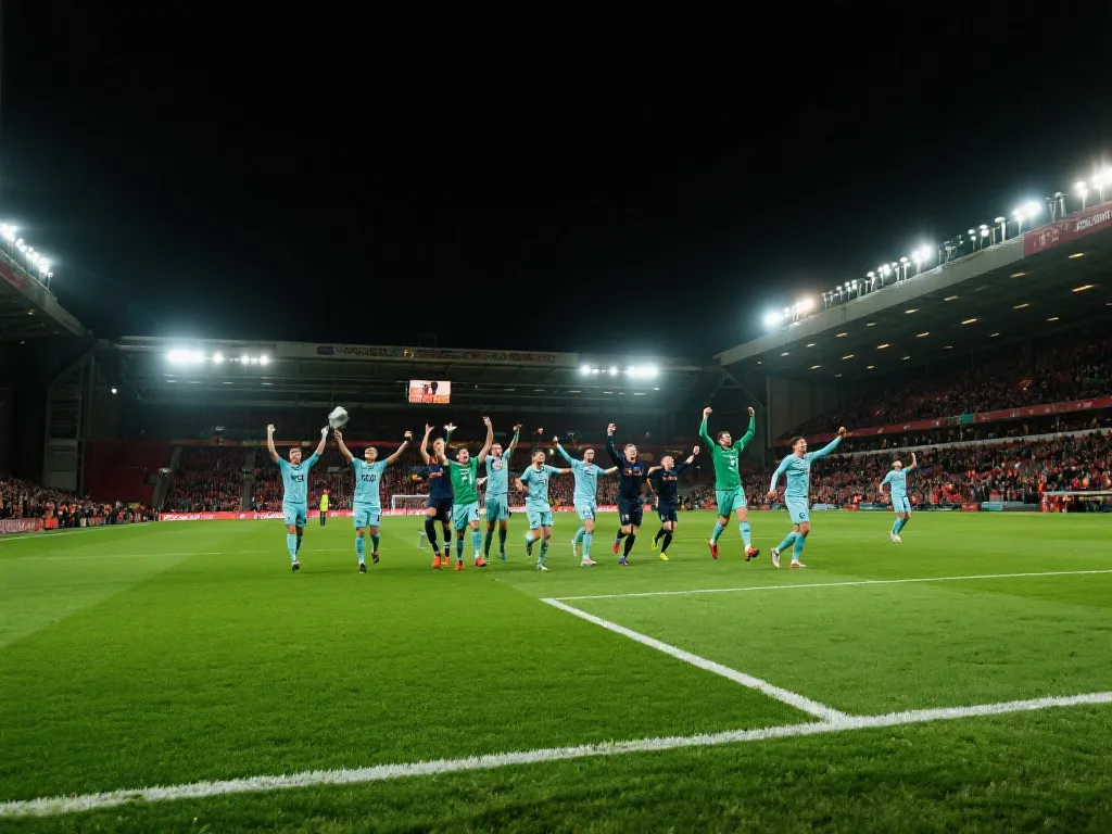 圣马利诺球员庆祝零封对手